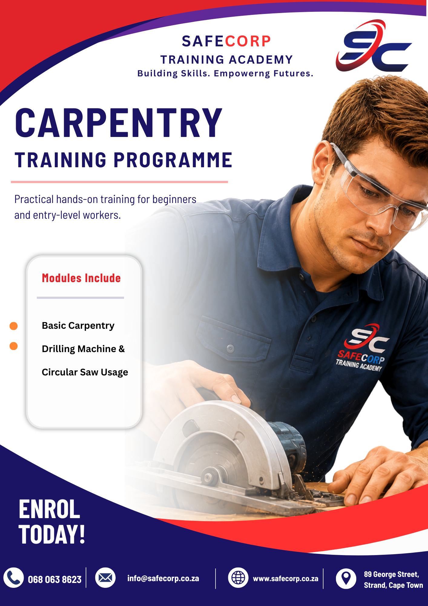 SAFECOPR (5) Safecorp Carpentary Course advert